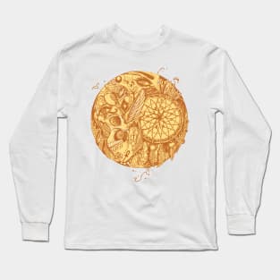 Terracotta Skull and Dreamcatcher Circle Long Sleeve T-Shirt